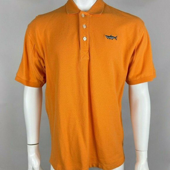 Orvis Signature Polo Shirt Short Sleeve Heavy Cotton Stretch Collared Top Mens L - Picture 1 of 8